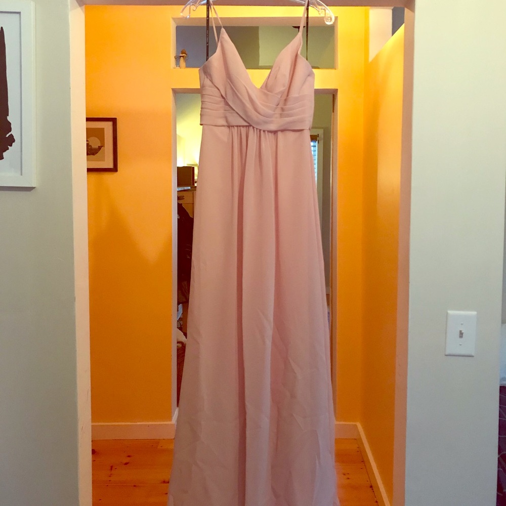 Floor length chiffon gown